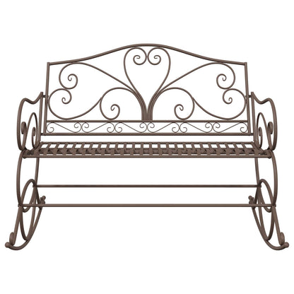 Garden Bench Antique Brown Steel