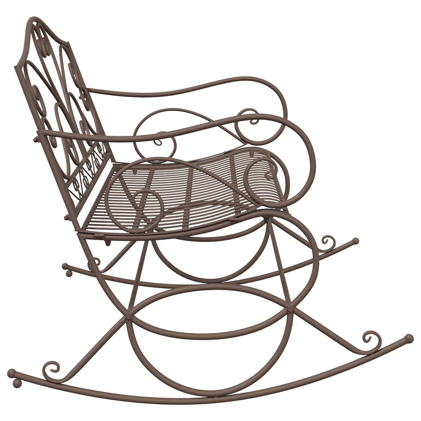 Garden Bench Antique Brown Steel