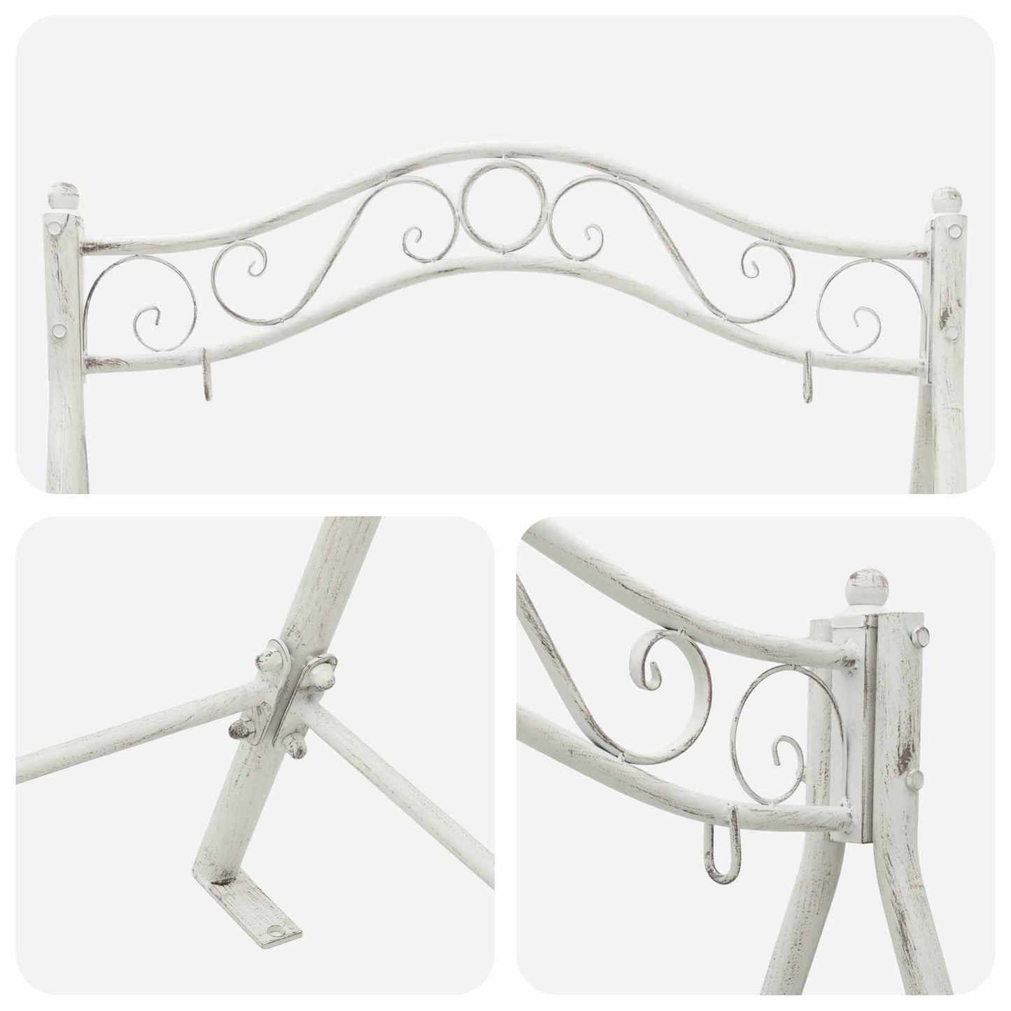 Swing Frame Antique White 113 x 121.5 x 168 cm Steel