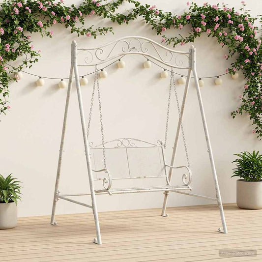 Swing Frame Antique White 113 x 121.5 x 168 cm Steel