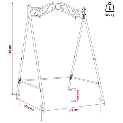 Swing Frame Antique White 113 x 121.5 x 168 cm Steel