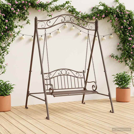 Swing Frame Antique Brown 113 x 121.5 x 168 cm Steel