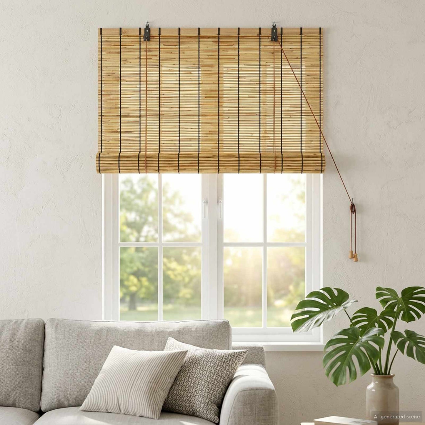Roller Blind Natural 100 x 160 cm Reed