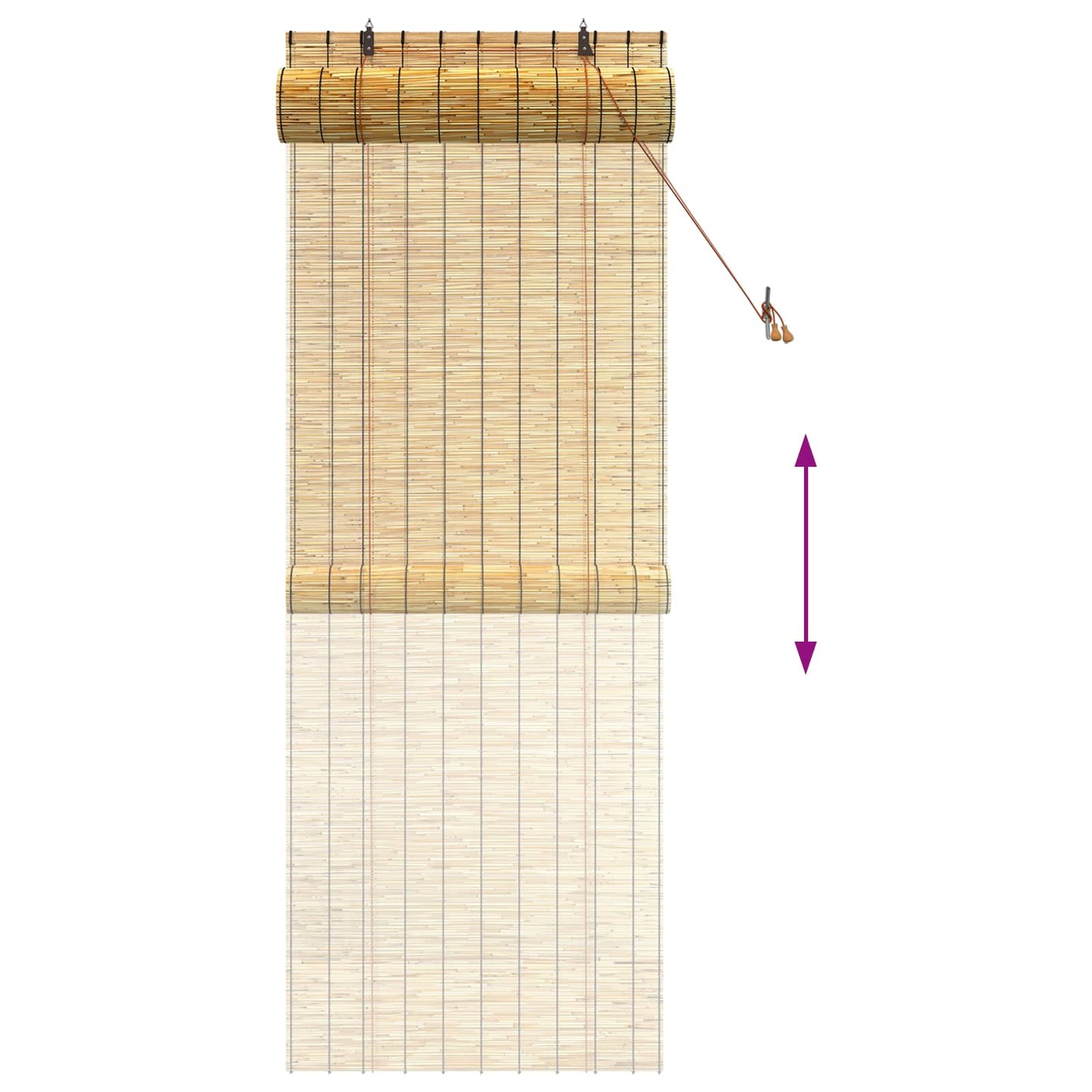 Roller Blind Natural 80 x 220 cm Reed