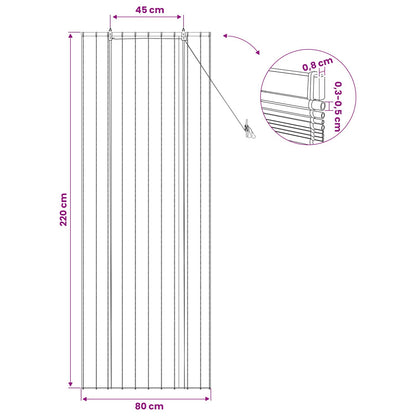 Roller Blind Natural 80 x 220 cm Reed