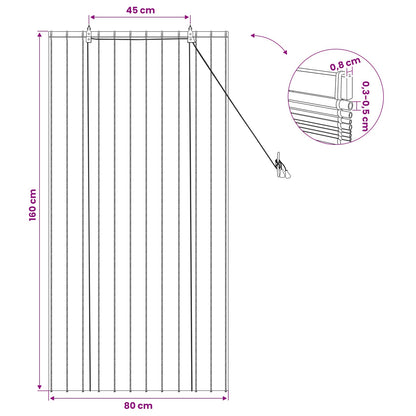 Roller Blind Brown 80 x 160 cm Reed
