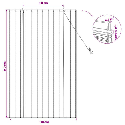 Roller Blind Brown 100 x 160 cm Reed
