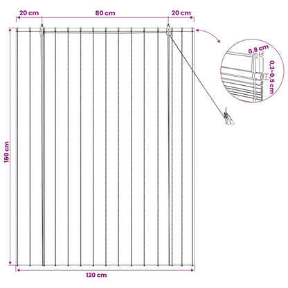 Roller Blind Brown 120 x 160 cm Reed