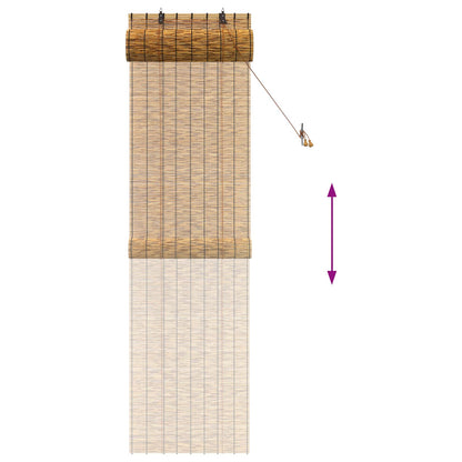 Roller Blind Brown 60 x 220 cm Reed