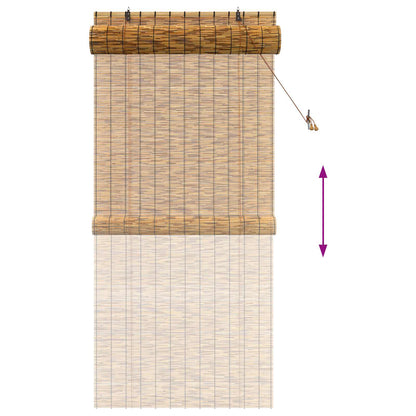 Roller Blind Brown 100 x 220 cm Reed