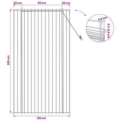 Roller Blind Brown 120 x 220 cm Reed
