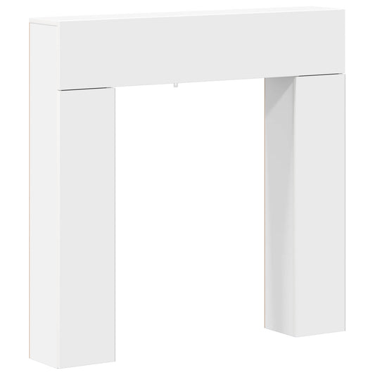 Fireplace Surround White 102 x 18 x 100.5 cm Engineered Wood