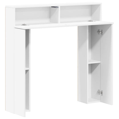Fireplace Surround White 102 x 18 x 100.5 cm Engineered Wood