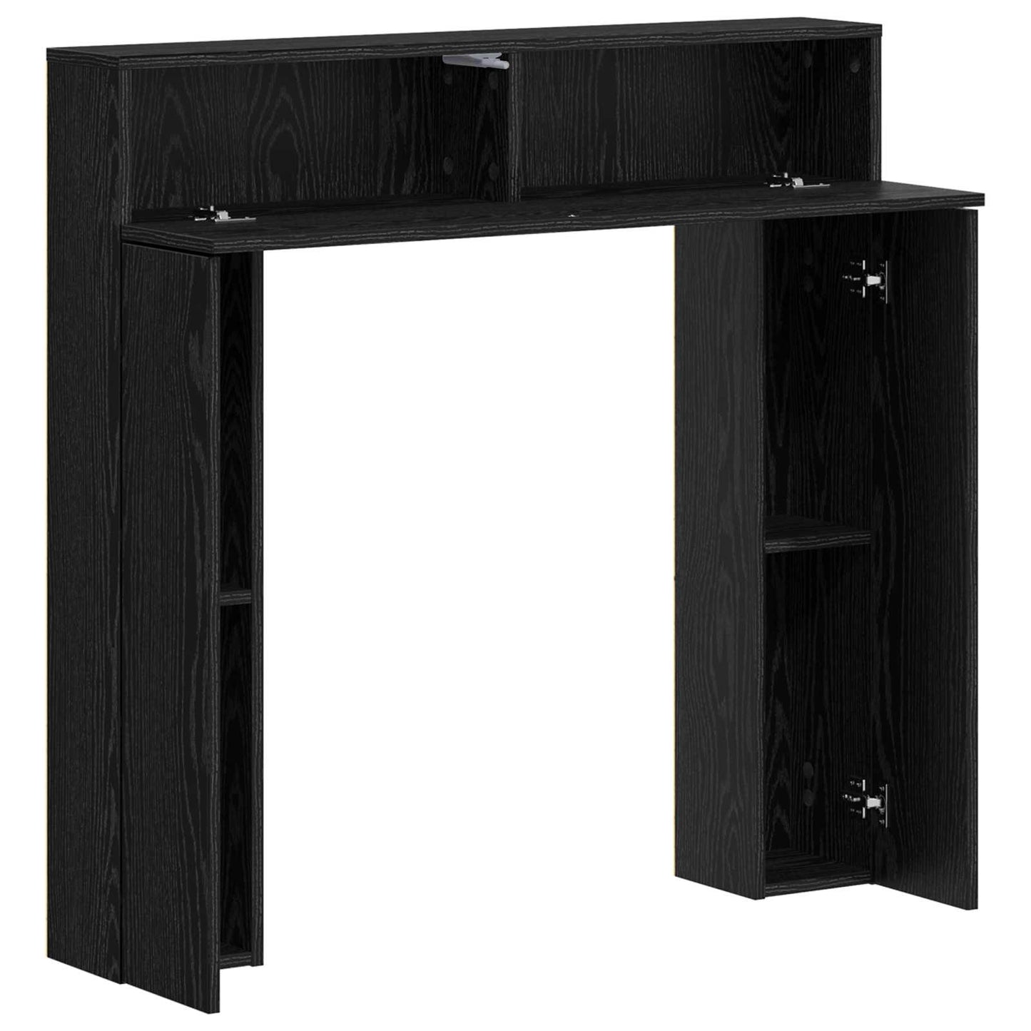 Fireplace Surround Black Oak 102 x 18 x 100.5 cm