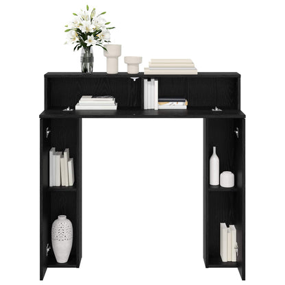 Fireplace Surround Black Oak 102 x 18 x 100.5 cm