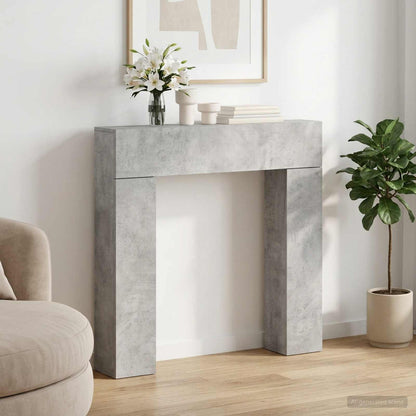 Fireplace Surround Concrete Grey 102 x 18 x 100.5 cm