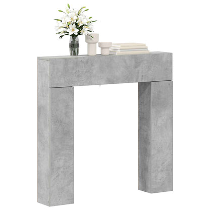 Fireplace Surround Concrete Grey 102 x 18 x 100.5 cm