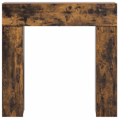 Fireplace Surround Smoked Oak 102 x 18 x 100.5 cm