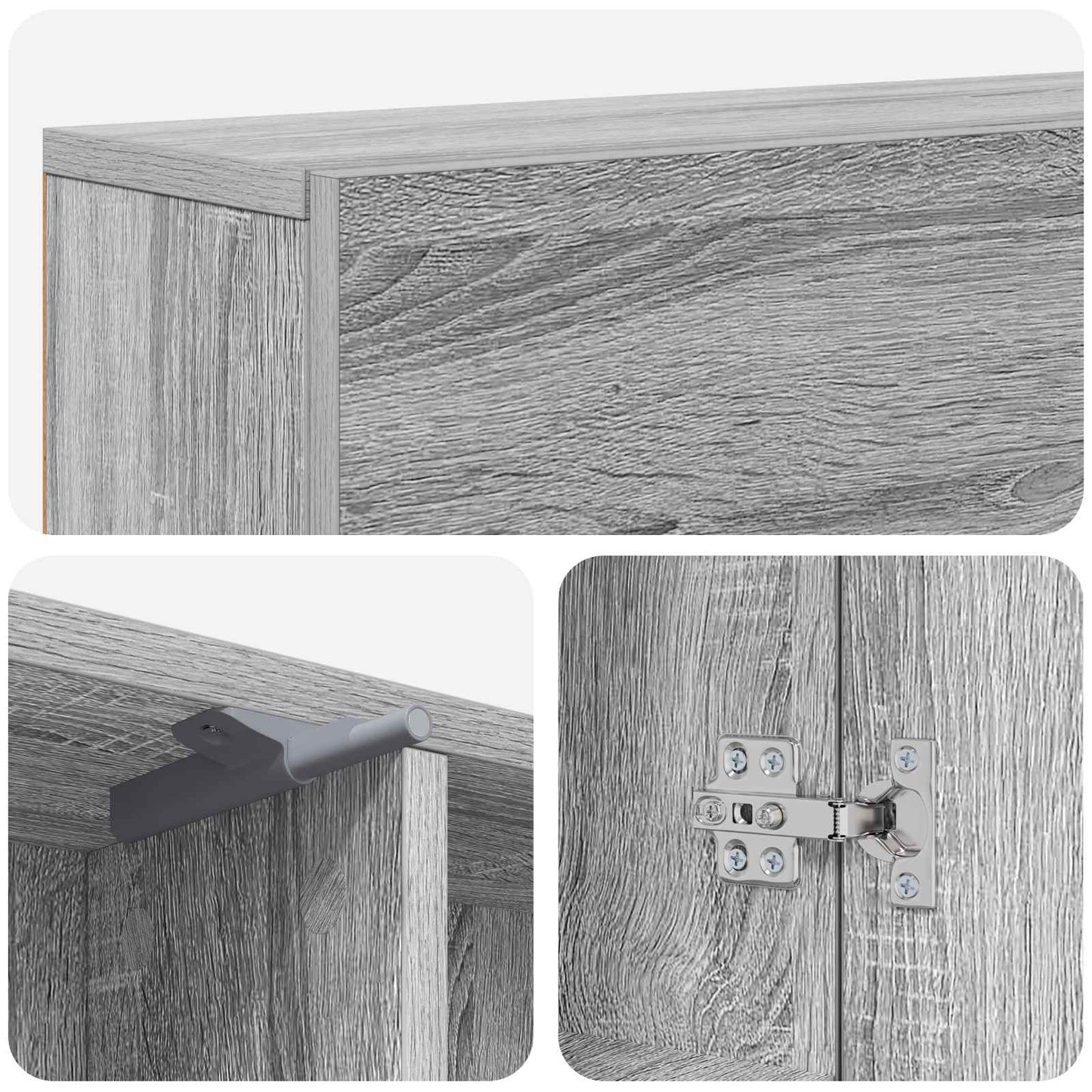 Fireplace Surround Grey Sonoma 102 x 18 x 100.5 cm