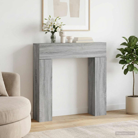 Fireplace Surround Grey Sonoma 102 x 18 x 100.5 cm