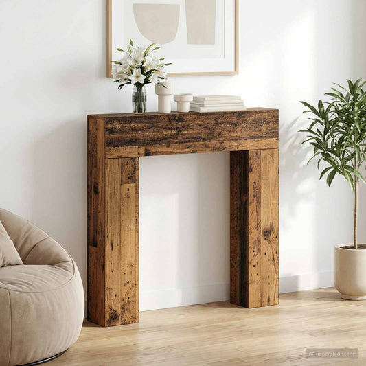 Fireplace Surround Old Wood 102 x 18 x 100.5 cm Engineered Wood
