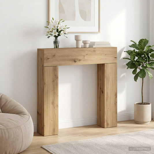 Fireplace Surround Artisan Oak 102 x 18 x 100.5 cm