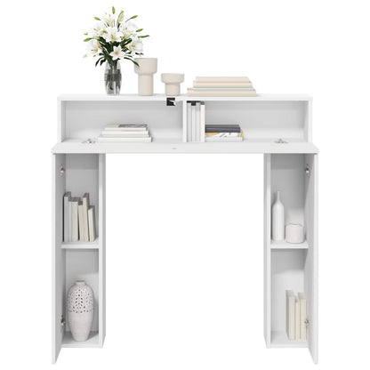 Fireplace Surround White 102 x 18 x 100.5 cm Engineered Wood