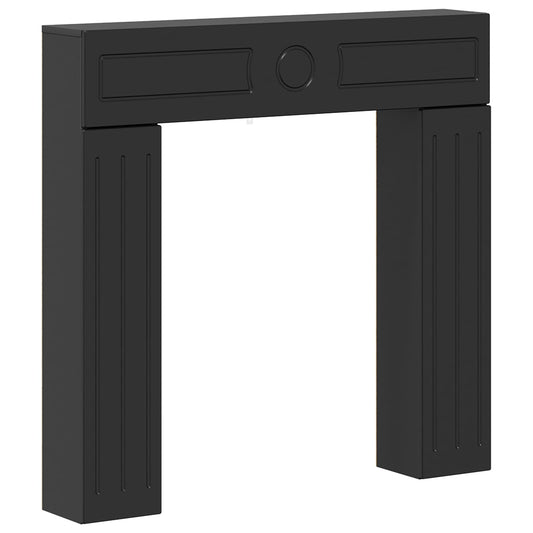 Fireplace Surround Black 102 x 18 x 100.5 cm Engineered Wood
