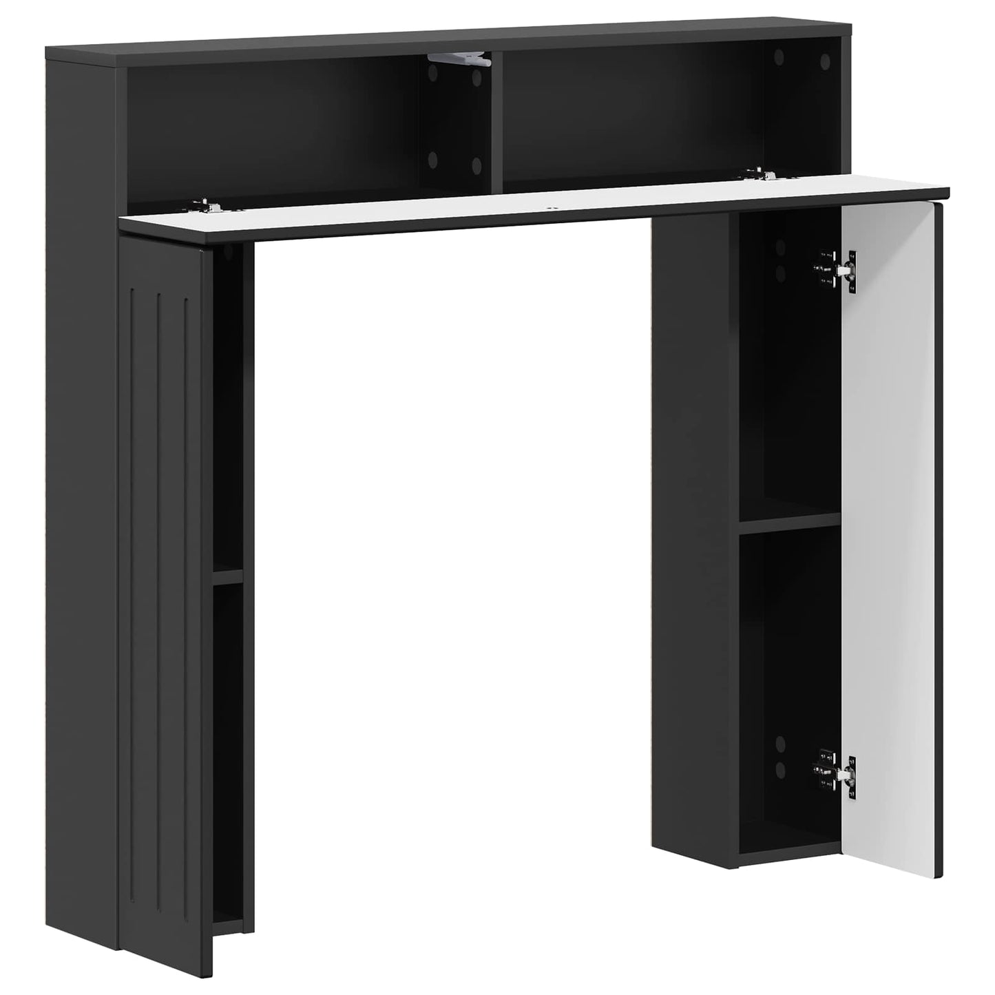 Fireplace Surround Black 102 x 18 x 100.5 cm Engineered Wood