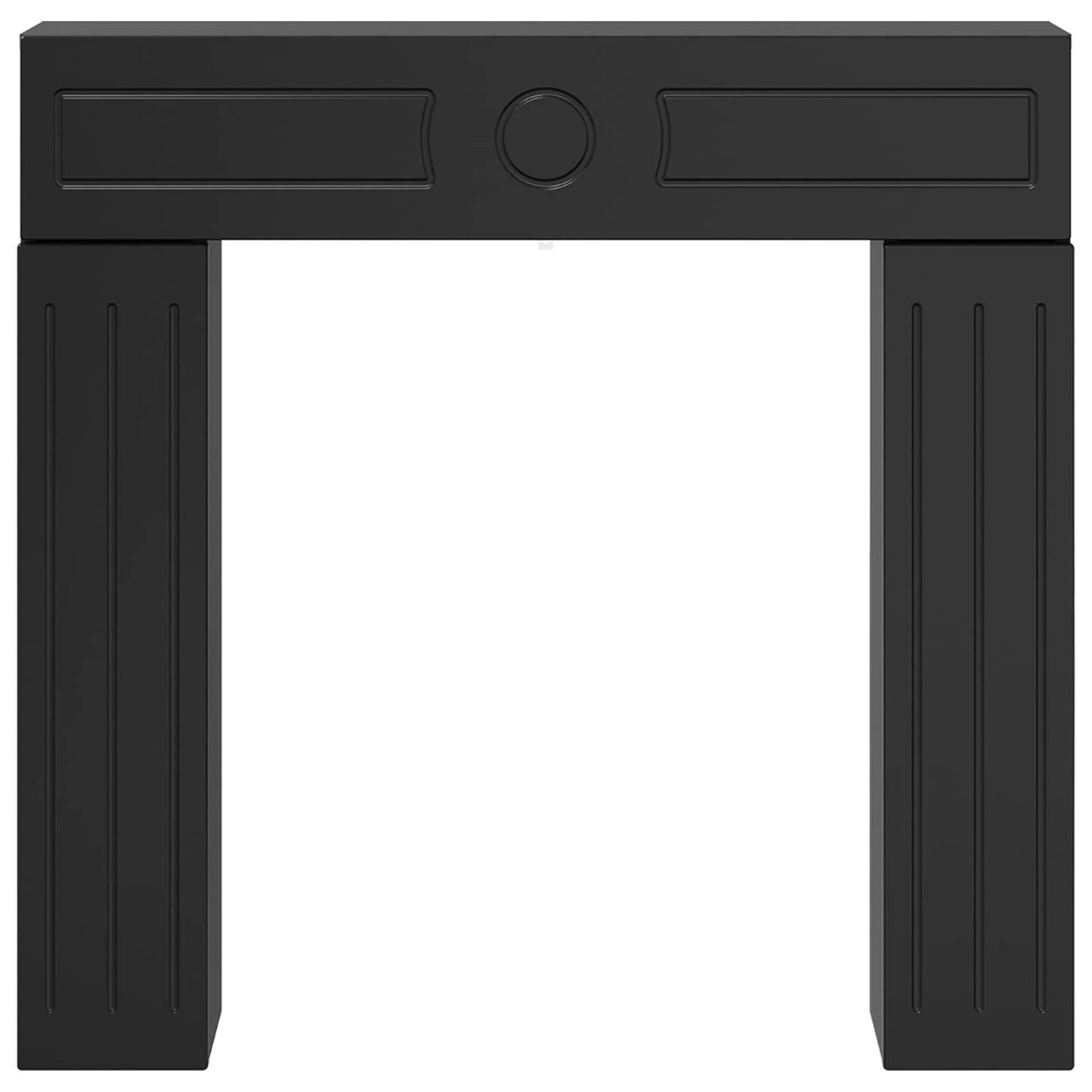 Fireplace Surround Black 102 x 18 x 100.5 cm Engineered Wood