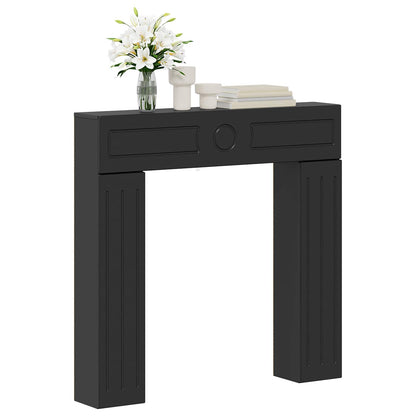 Fireplace Surround Black 102 x 18 x 100.5 cm Engineered Wood