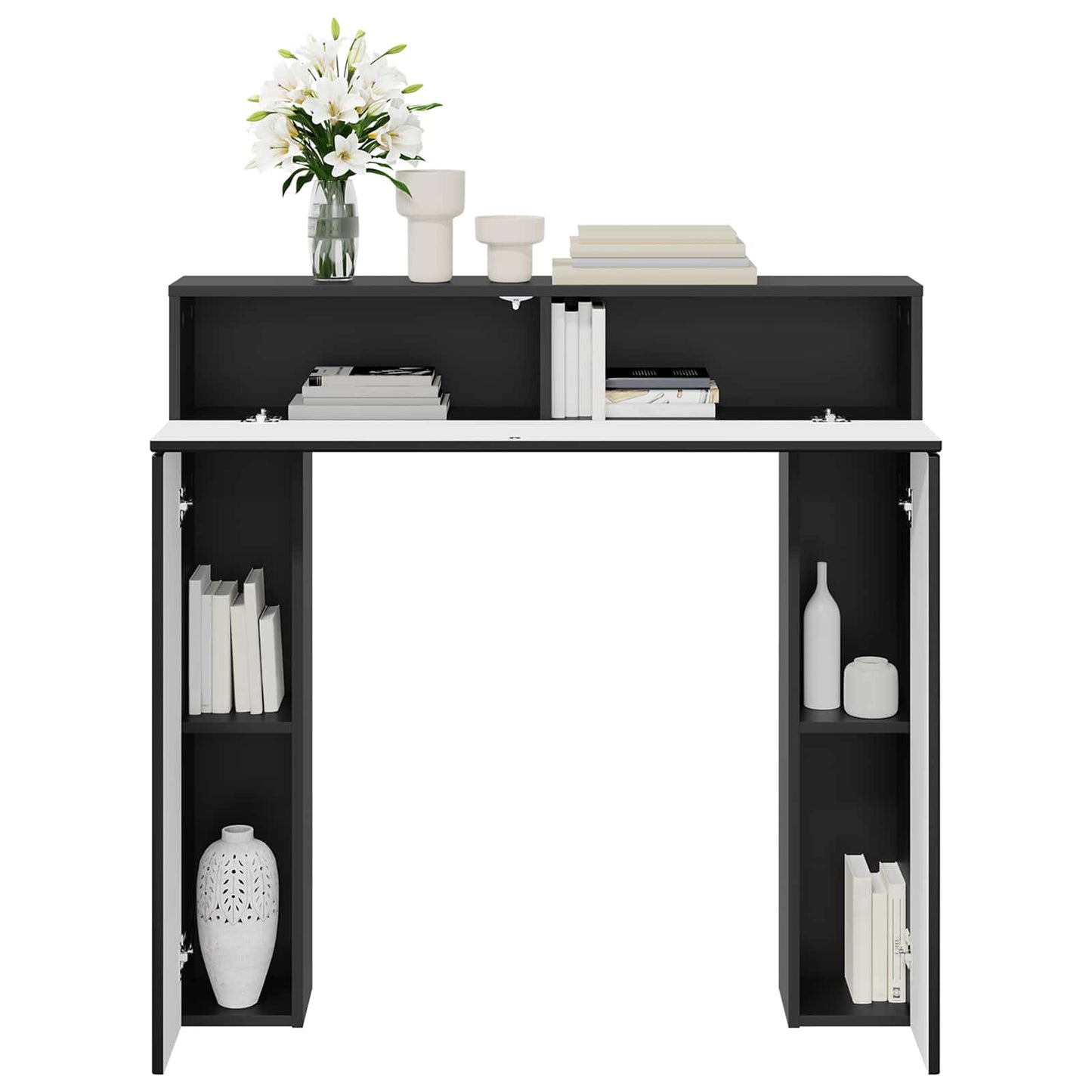 Fireplace Surround Black 102 x 18 x 100.5 cm Engineered Wood