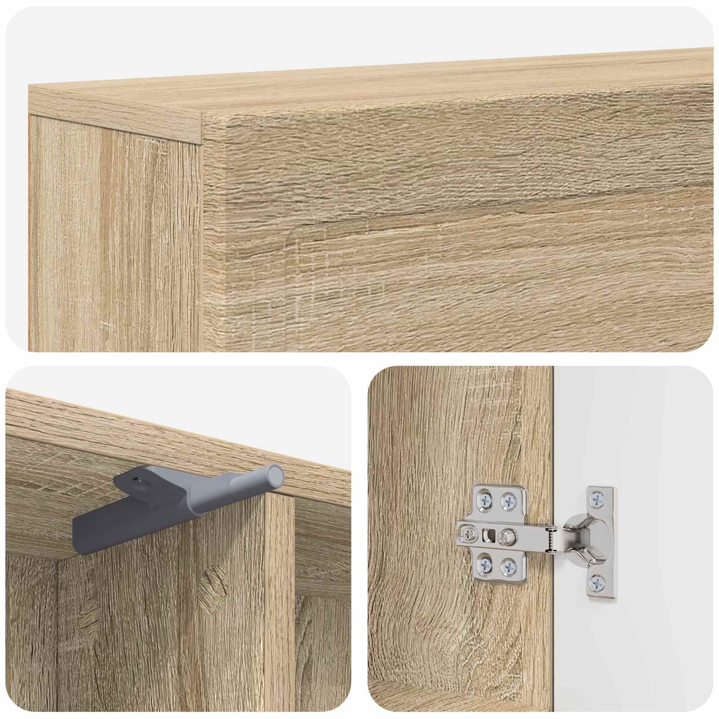 Fireplace Surround Sonoma 102 x 18 x 100.5 cm Engineered Wood