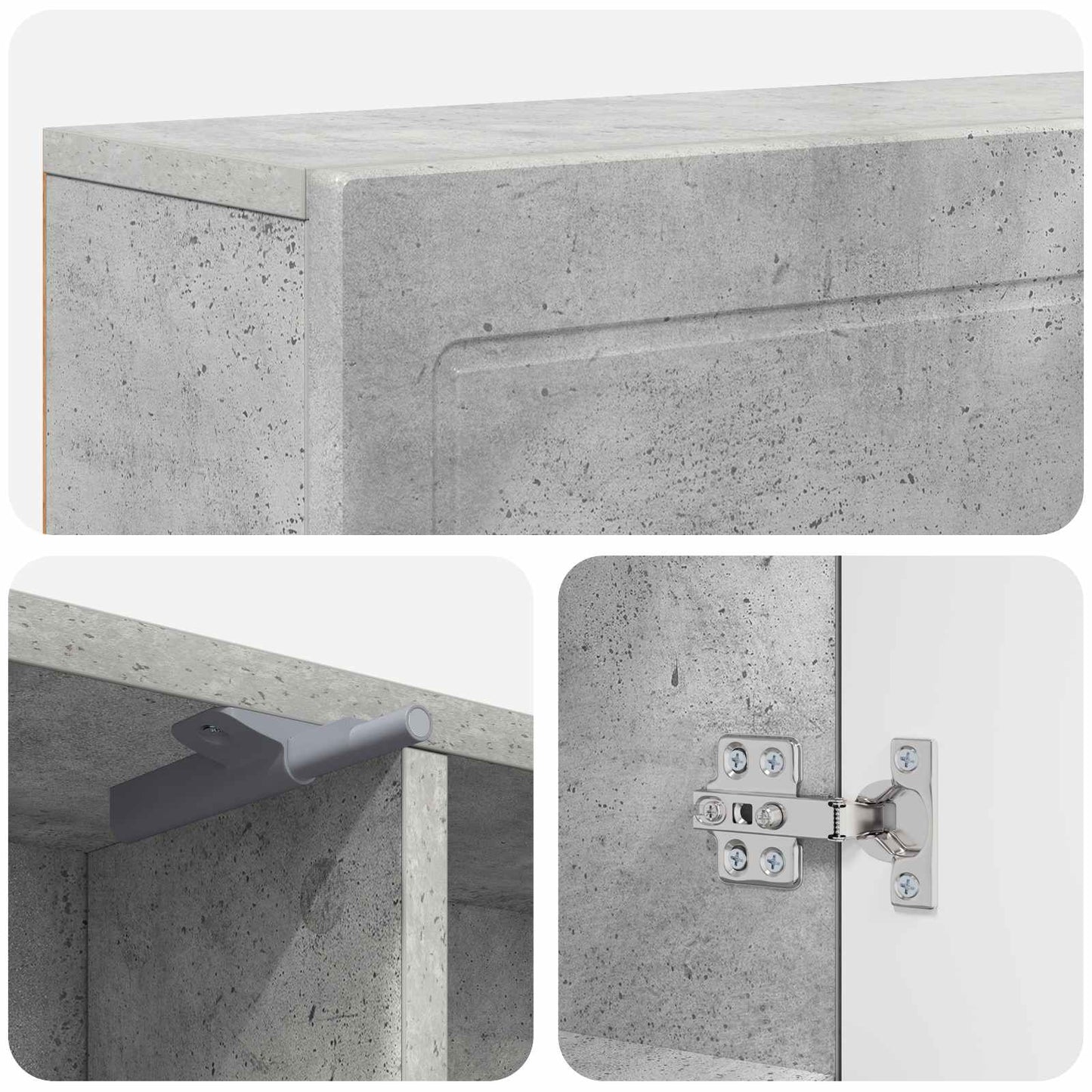 Fireplace Surround Concrete Grey 102 x 18 x 100.5 cm