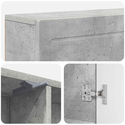 Fireplace Surround Concrete Grey 102 x 18 x 100.5 cm