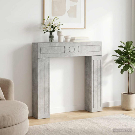 Fireplace Surround Concrete Grey 102 x 18 x 100.5 cm