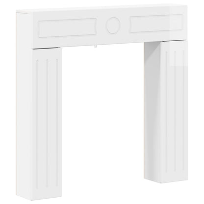 Fireplace Surround Gloss White 102 x 18 x 100.5 cm
