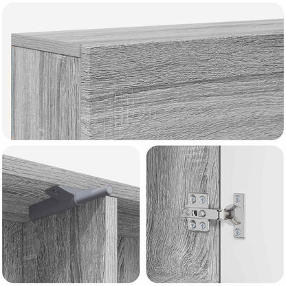 Fireplace Surround Grey Sonoma 102 x 18 x 100.5 cm
