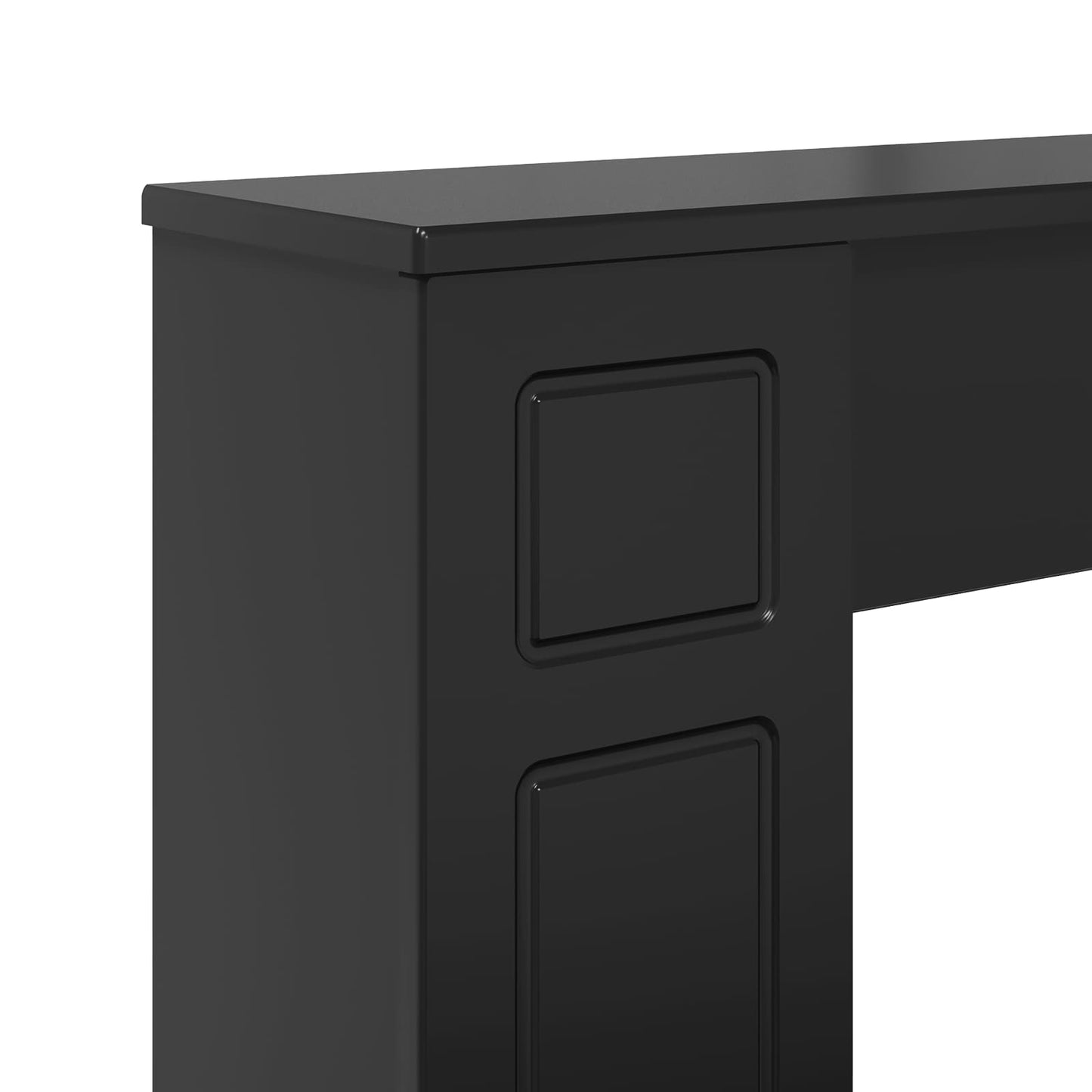 Fireplace Surround Black 100 x 20 x 100 cm Engineered Wood