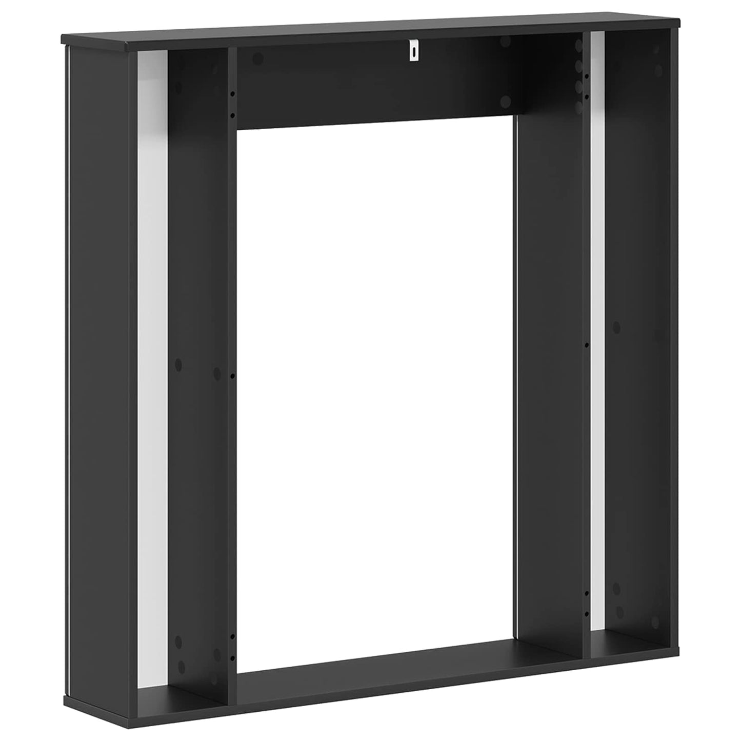 Fireplace Surround Black 100 x 20 x 100 cm Engineered Wood