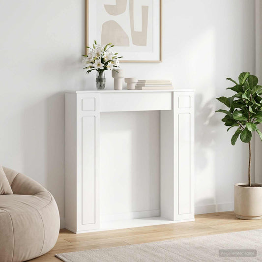 Fireplace Surround Gloss White 100 x 20 x 100 cm