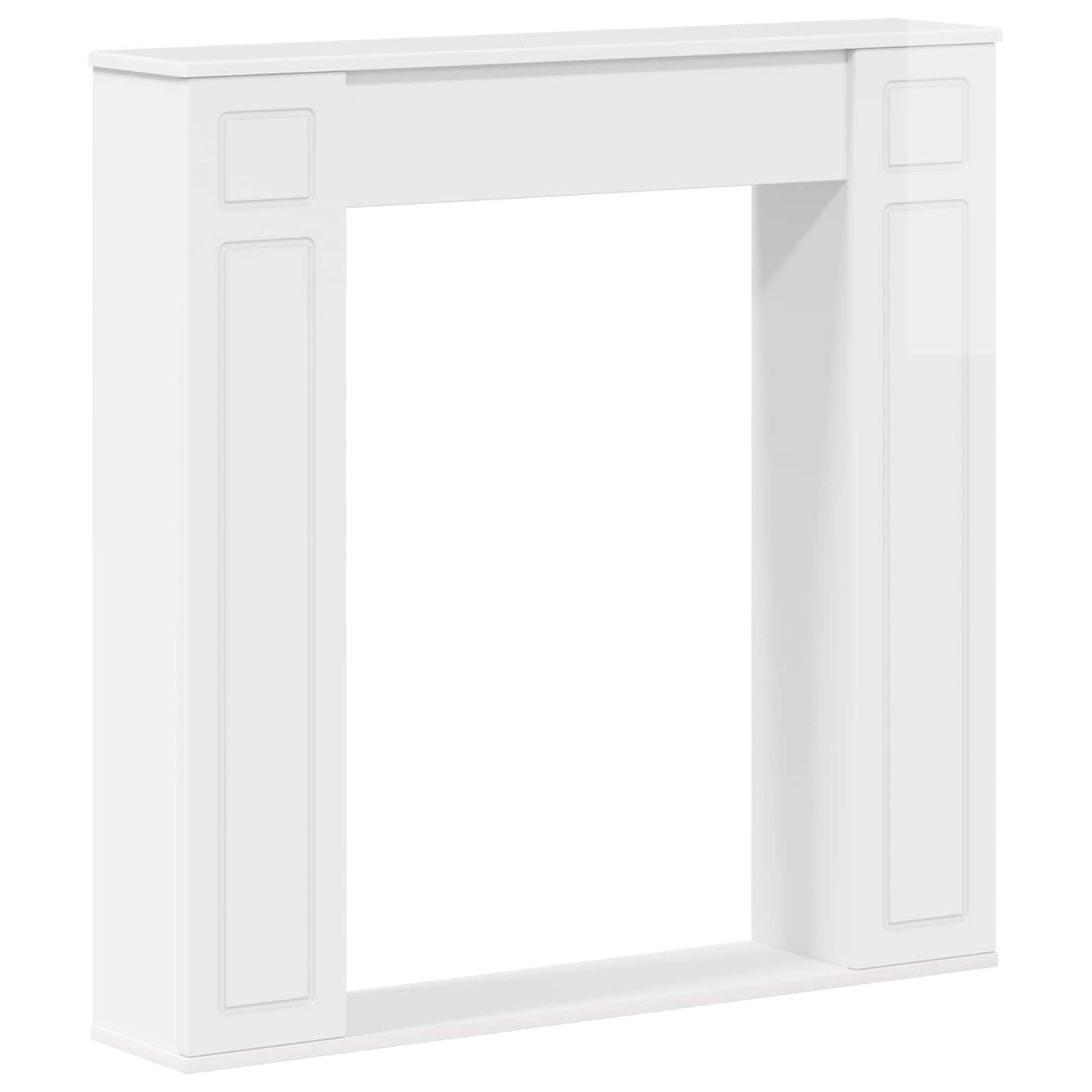Fireplace Surround Gloss White 100 x 20 x 100 cm