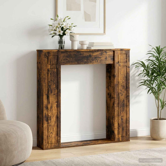 Fireplace Surround Smoked Oak 100 x 20 x 100 cm Engineered Wood