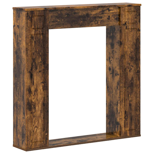 Fireplace Surround Smoked Oak 100 x 20 x 100 cm Engineered Wood