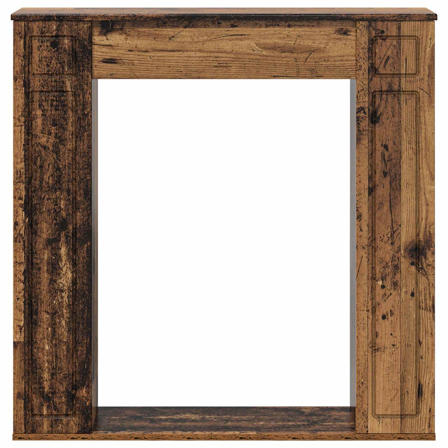 Fireplace Surround Old Wood 100 x 20 x 100 cm Engineered Wood