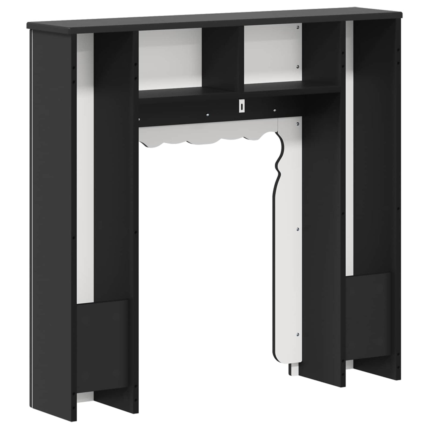 Fireplace Surround Black 93 x 20 x 89 cm Engineered Wood
