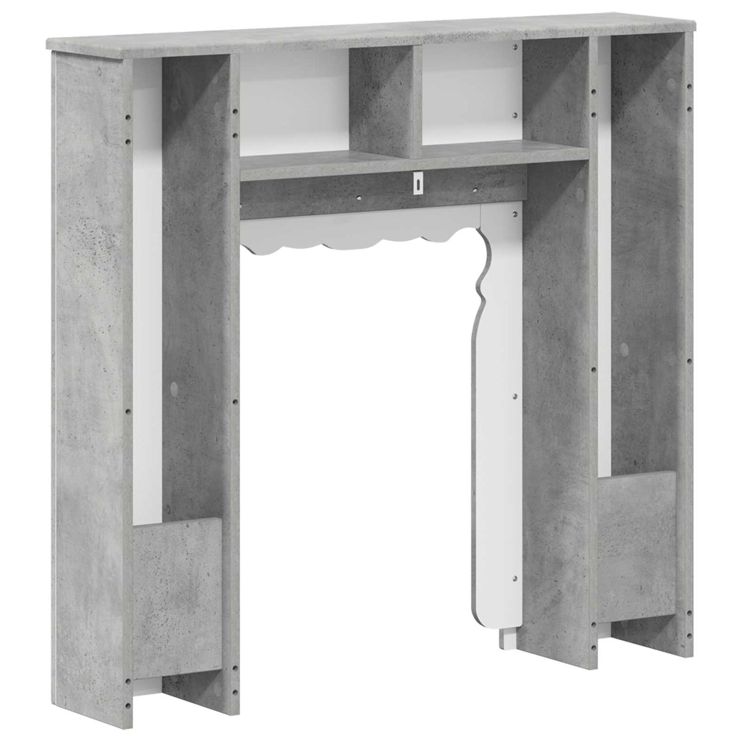Fireplace Surround Concrete Grey 93 x 20 x 89 cm
