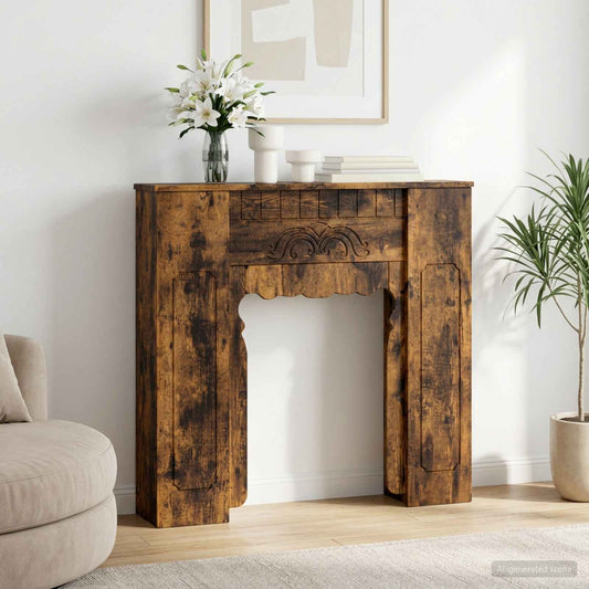 Fireplace Surround Smoked Oak 93 x 20 x 89 cm Engineered Wood