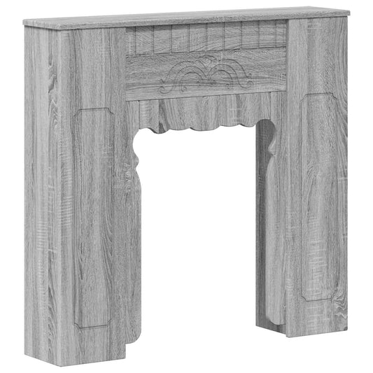 Fireplace Surround Grey Sonoma 93 x 20 x 89 cm Engineered Wood