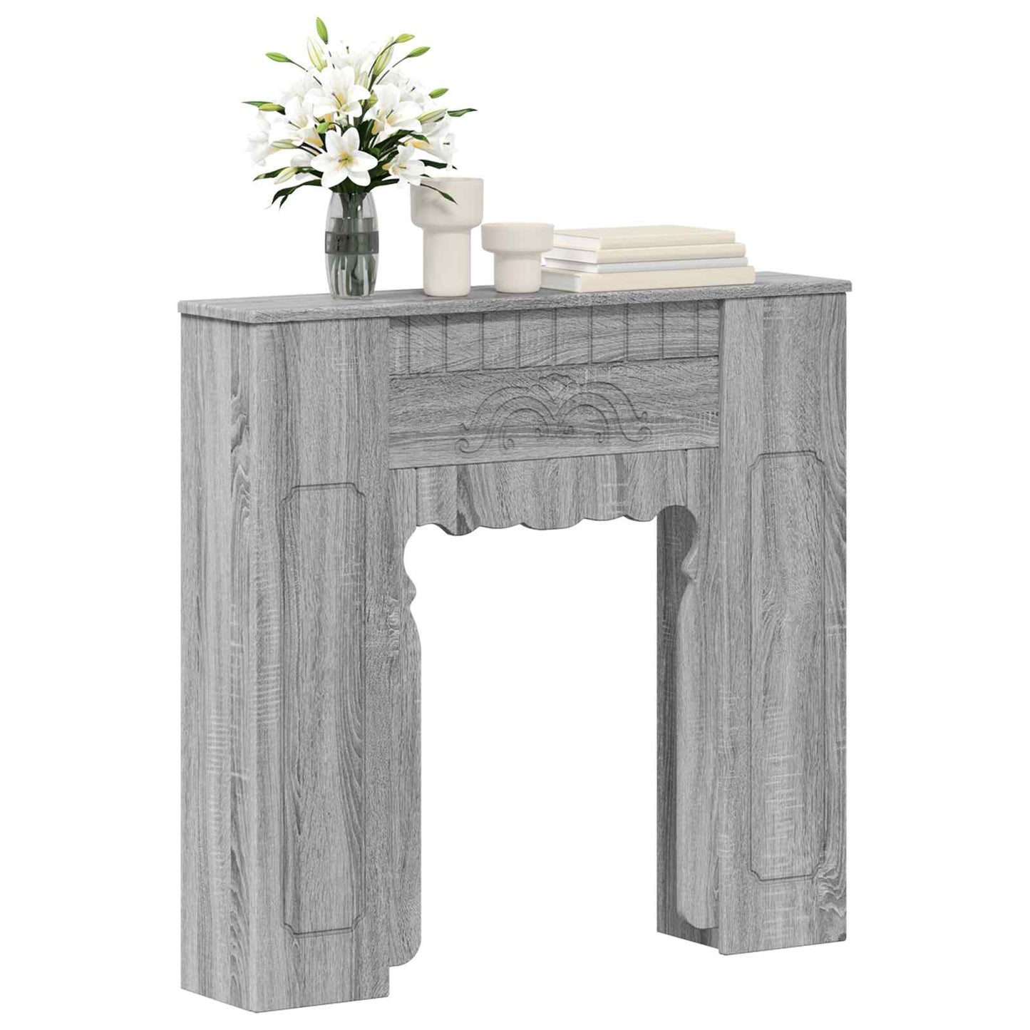 Fireplace Surround Grey Sonoma 93 x 20 x 89 cm Engineered Wood